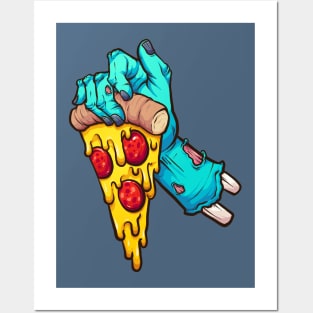 Zombie pizza Posters and Art